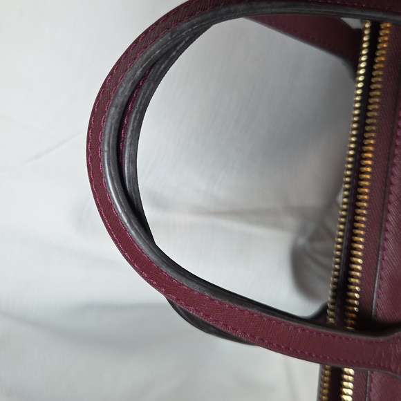 HENRI BENDEL RSG Plum Satchel with Gold Accents - Picture 3 of 8